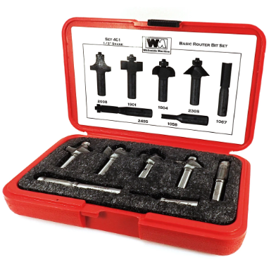 whiteside router bits, Denver router bits, norcosaw #401, 7pc premium router bit set with 1/2" shank, whiteside